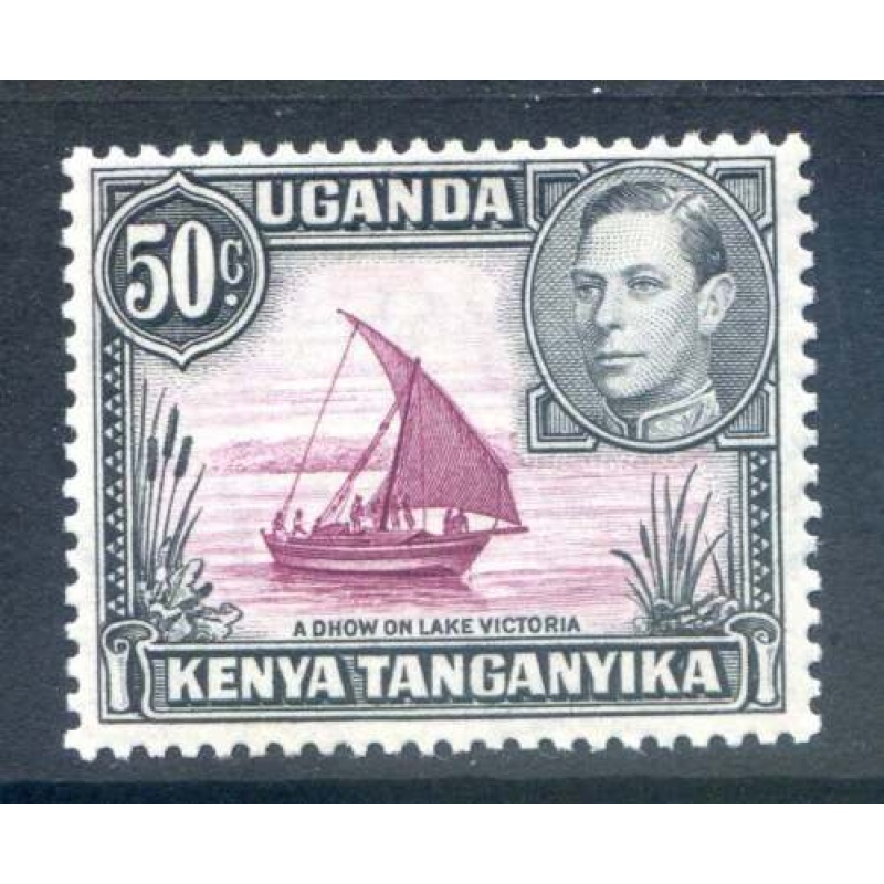 Kenya Uganda  Tanganyika 50c Purple  Black SG144ea Mounted Mint