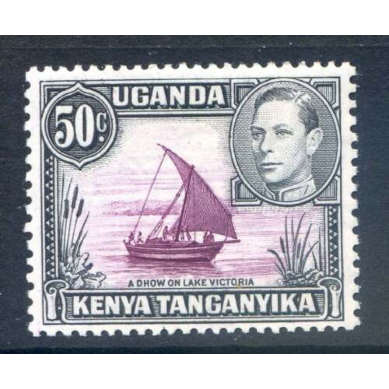 Kenya Uganda  Tanganyika 50c Purple  Black SG144 Mounted Mint