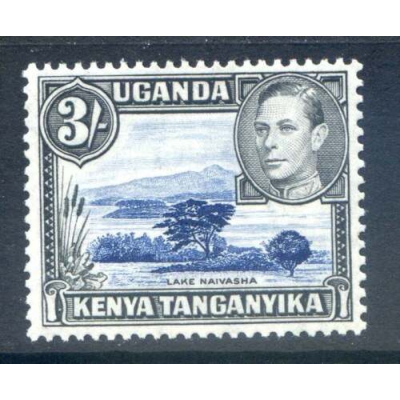 Kenya Uganda  Tanganyika 3s Dull Ultramarine  Black SG147a Mounted Mi