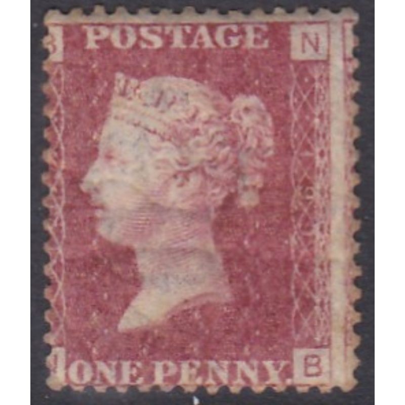 1858 Sg 43 1d Penny Red plate 199 Lettered N-B m m toned