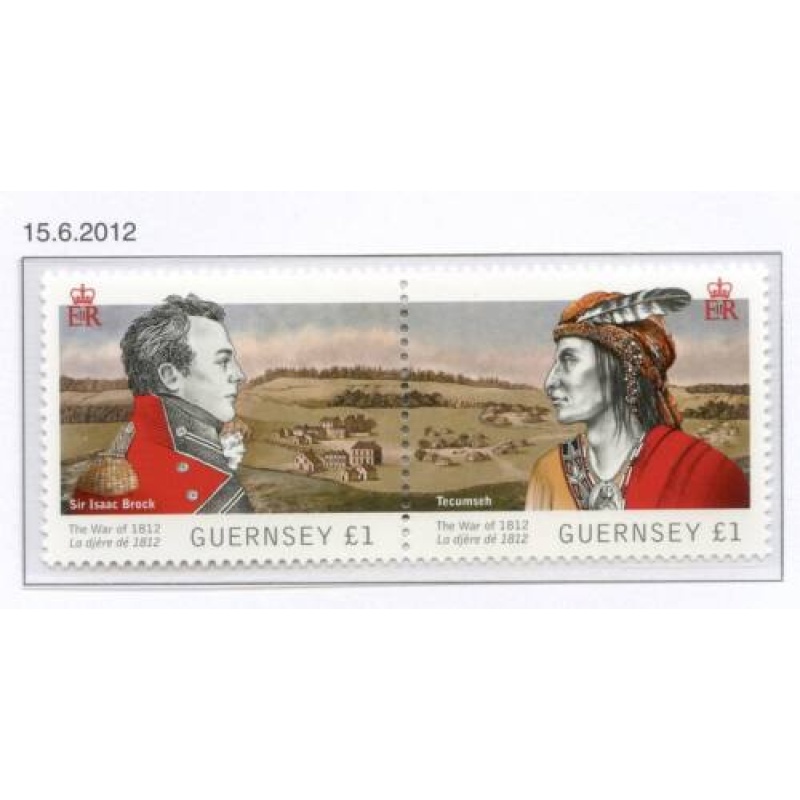 Guernsey 2012 Bicentenary of 1812 War Set Set SG1427 1428 Unmounted Mint