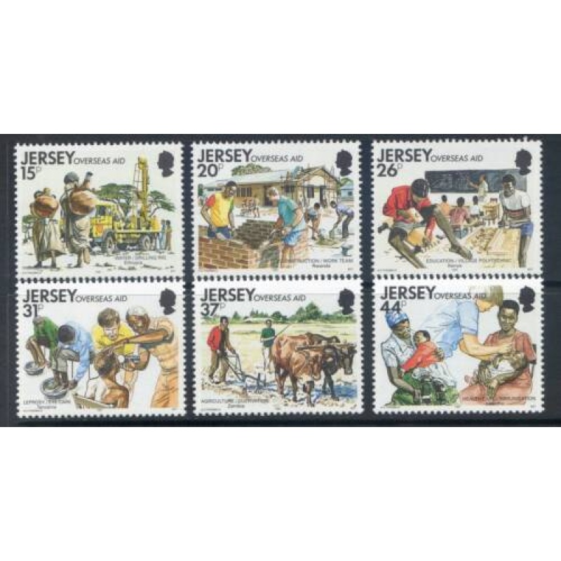 Jersey 1991 Overseas Aid Set SG5558 563 Unmounted mint