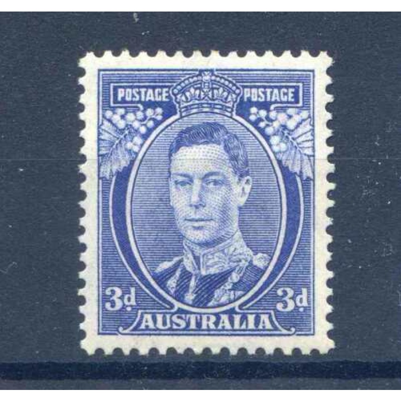 Australia 3d Bright Blue SG168ca mounted Mint