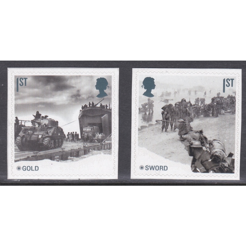 Sg4237-4238 2019 PM67 D-Day stamps from booklet pair Self adhesive U M