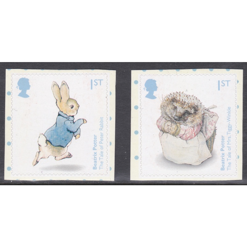 PM52 2016 Beatrix Potter 1st class stamps from booklet - pair - UNMOUNTED MINT