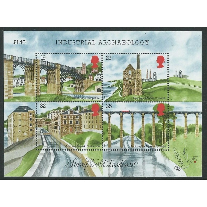 MS1444 GB 1989 - Industrial Archaeology Miniature Sheet - UNMOUNTED MINT