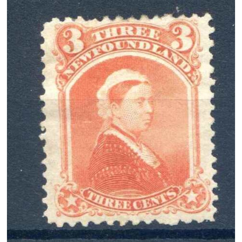 Newfoundland 3c Vermillion SG36 Mounted Mint