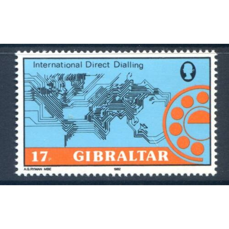 19862 Gibraltar Direct Dialling SG484 Unmounted Mint