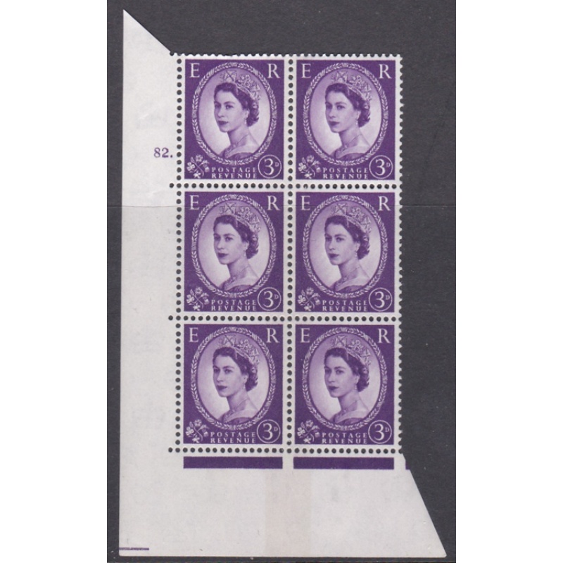 3d Wilding Violet Phosphor SB cyl 82 Dot perf type A(E I) UNMOUNTED MINT