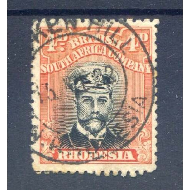 Rhodesia 4d Black  Orange Red SG261 Fine Used