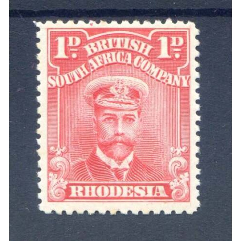 Rhodesia 1d Bright Rose Scarlet SG285 Mounted Mint