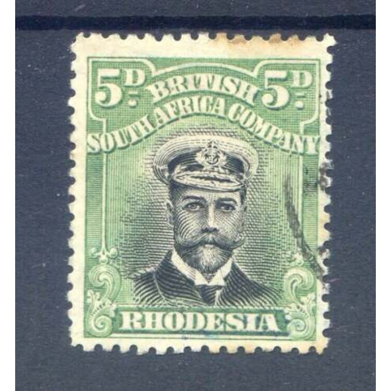 Rhodesia 5d Black  Bright Green SG227 Fine Used