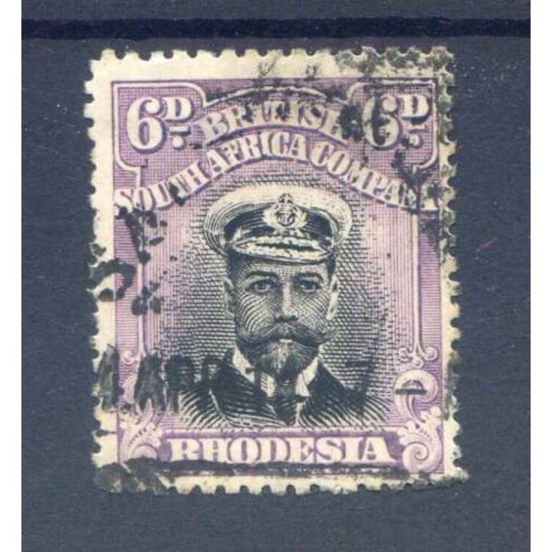 Rhodesia 6d Black  Mauve SG217 Used