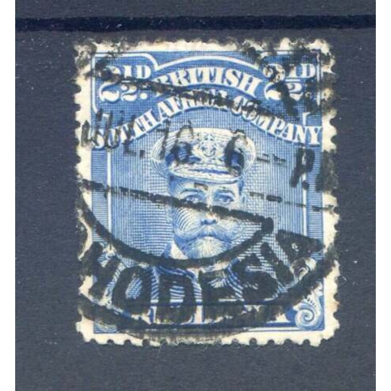 Rhodesia 2 1 2d Cobalt SG200 Fine Used