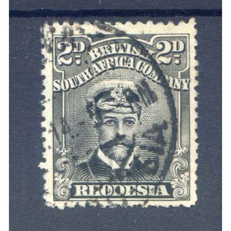 Rhodesia 2d Black  Brownish Grey SG220 Used