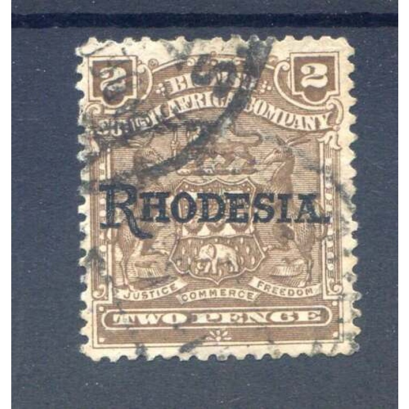 Rhodesia 2d Brown SG102 Good Used