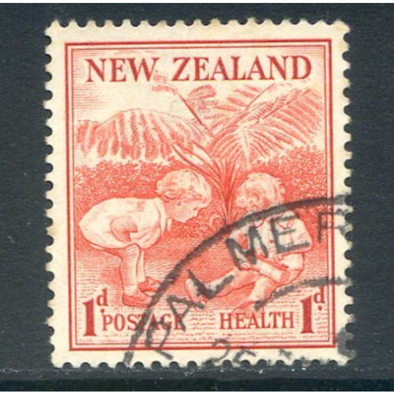 New Zealand 1d Scarlet SG610 Fine Used