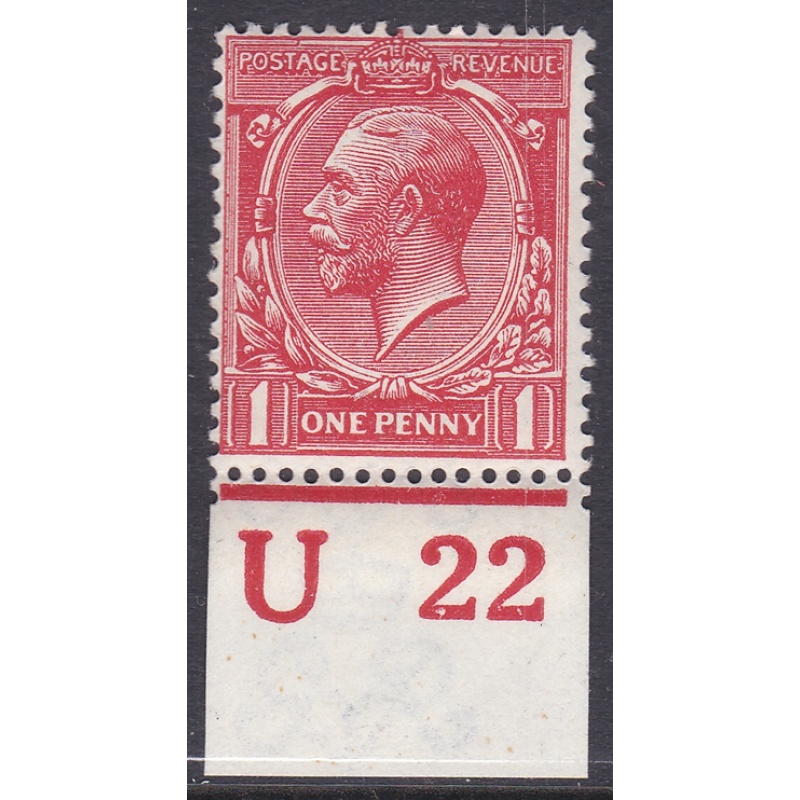 N16(2) 1d Deep Bright Carmine Red Royal Cypher U22 Imperf MOUNTED MINT