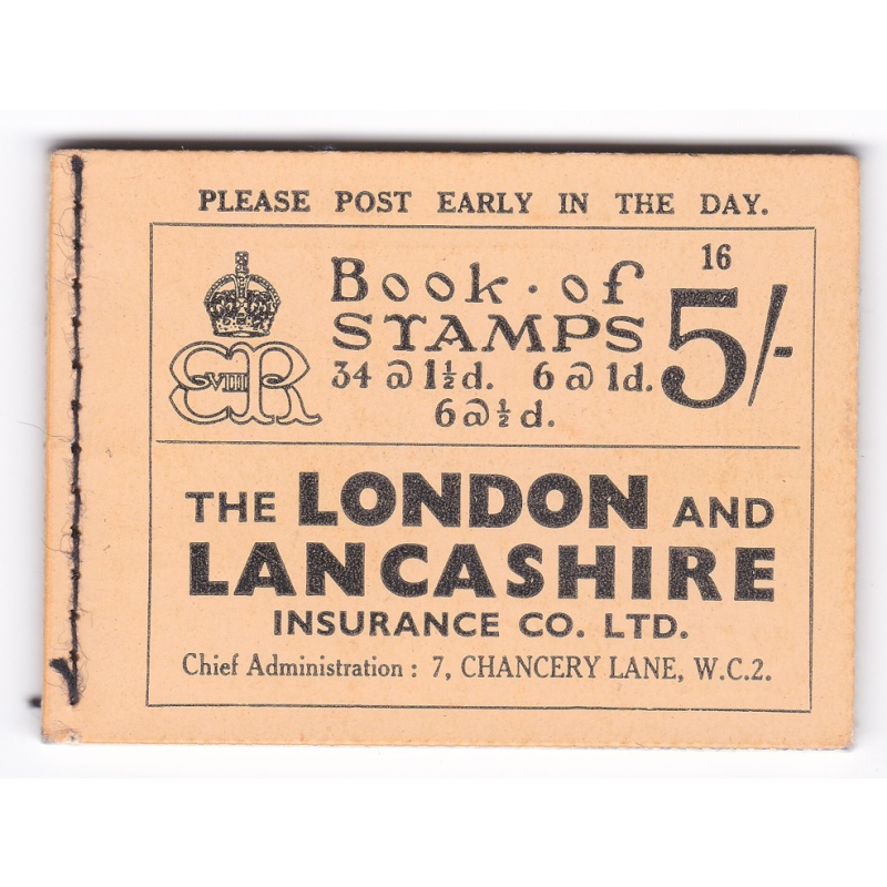 BC4 5 - Booklet Edition 16 with advert pane 15- intact stitching UNMOUNTED MINT