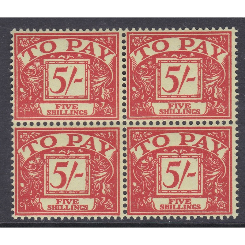 Sg D66wi 5 - QE II Multi Crowns Postage Due Wmk Inverted blck 4 UNMOUNTED MINT