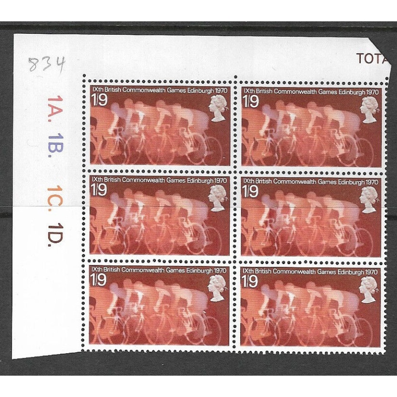 1970 Commonwealth Games 1 9 Cylinder 1A...1D Dot - MNH