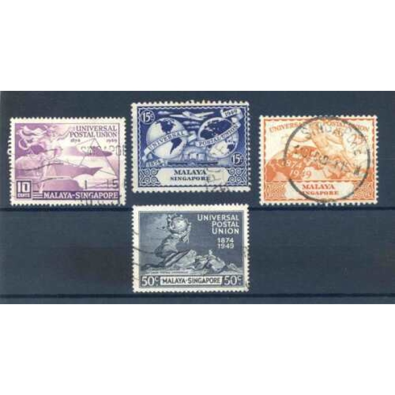 Malaya (Singapore) 1949 UPU set SG33 36 Fine Used