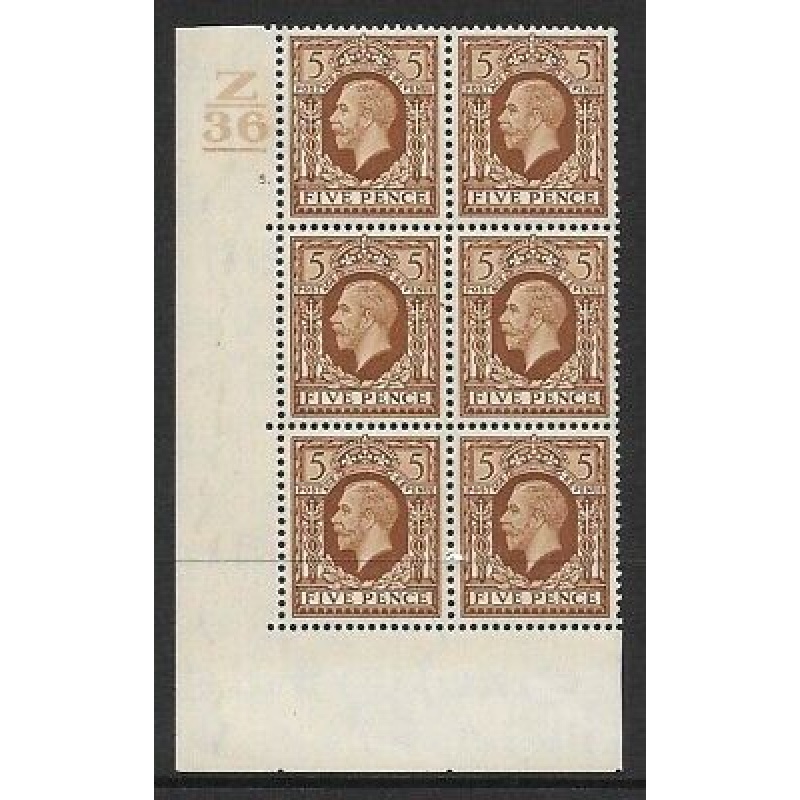 1934 5d Photogravure cyl blk Z36 5 Dot perf 5(E I) 1 Bar UNMOUNTED MINT