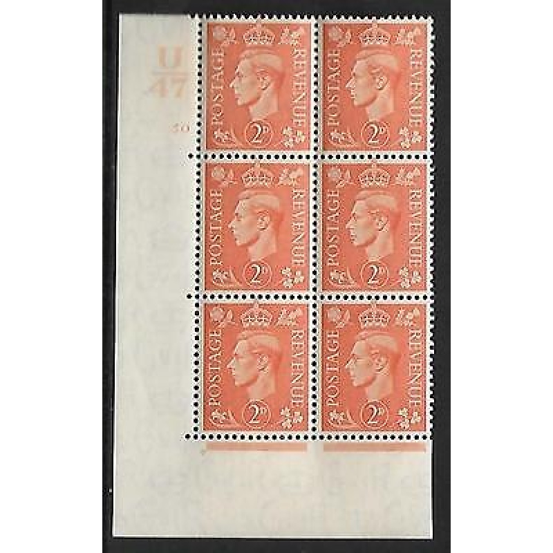 2d Pale orange U47 50 No Dot cylinder block perf 5(E I) UNMOUNTED MINT MNH