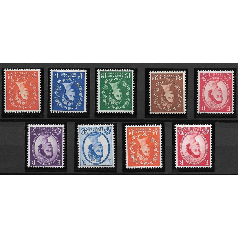 1958-65 Wilding Multi-Crowns Inverted Set of 9 UNMOUNTED MINT