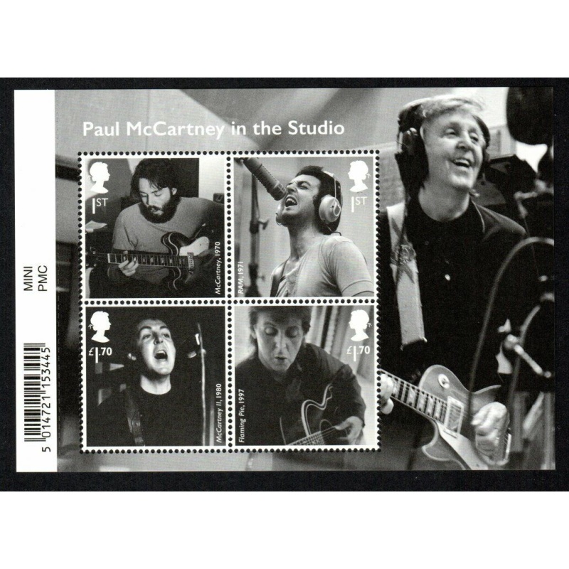 MS4525a 2021 UK barcode paul mccartney miniature sheet  UNMOUNTED MINT/MNH