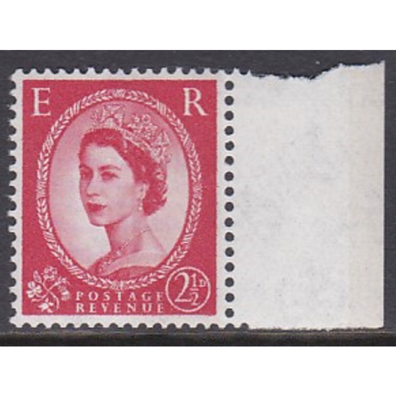 S66b 2d Wilding 1 x 8mm band photo right band in margin UNMOUNTED MINT MNH