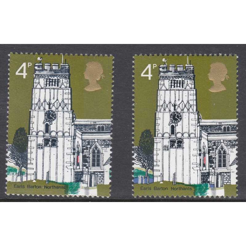 1972 4p British Village Churches Violet-Blue Omitted UNMOUNTED MINT