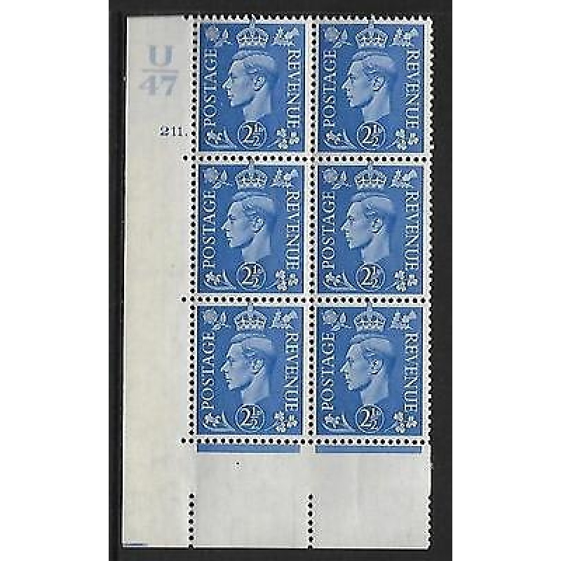 2d Pale Blue Cylinder Control U47 211 Dot perf 5(E I) UNMOUNTED MINT MNH