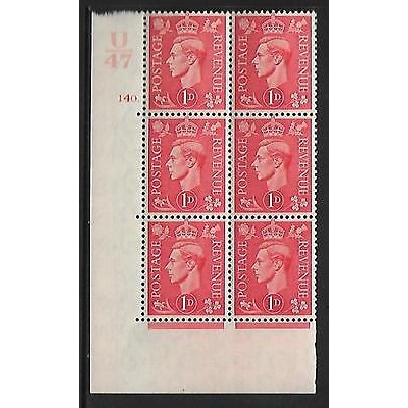 1d Pale scarlet U47 140 Dot perf 5(E I) UNMOUNTED MINT