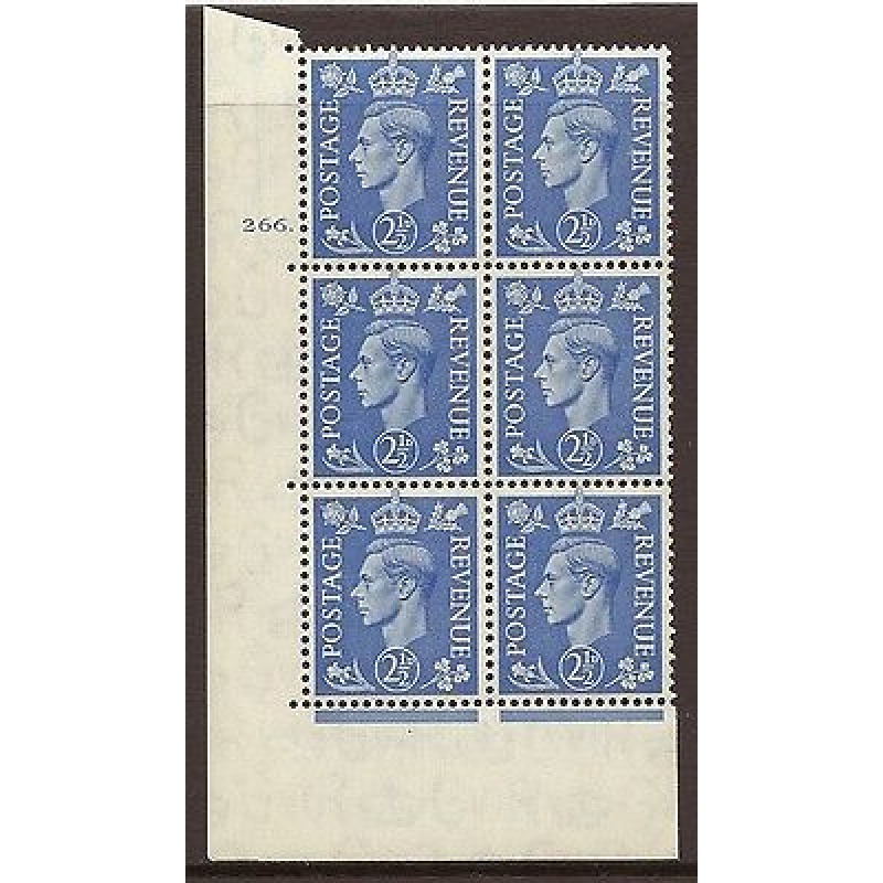 2d Pale Blue Cylinder 266 Dot perf 5(E I) UNMOUNTED MINT MNH