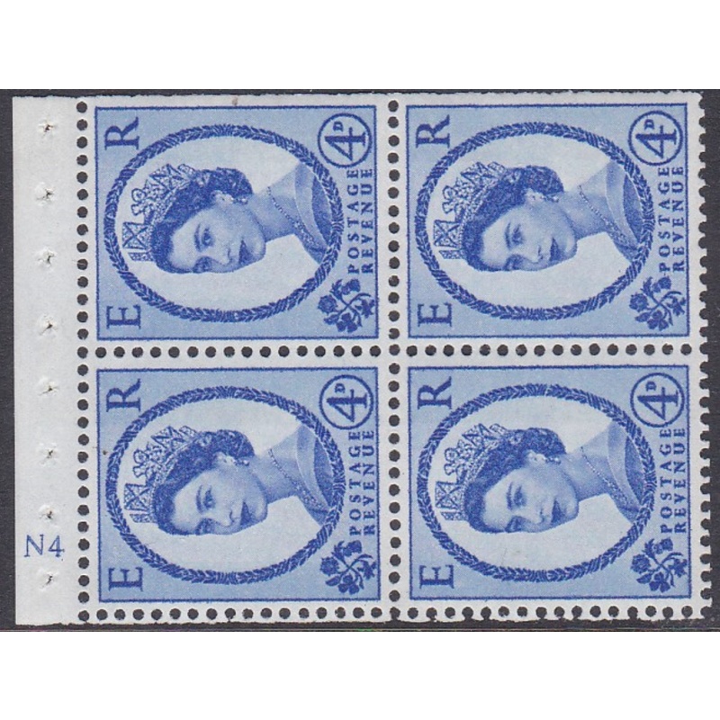 SB112a Wilding booklet pane  Violet phos 9.5mm perf type I UNMOUNTED MNT MNH