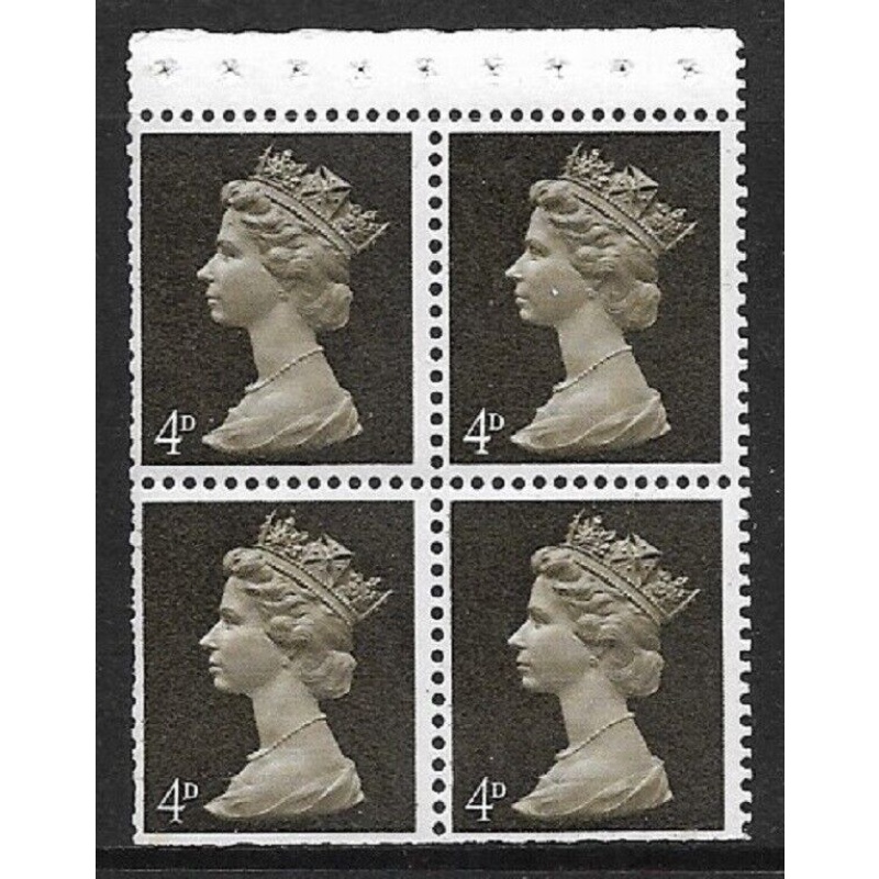 UB10a Pre-decimal Machin 1 x 9.5mm phos band on each  - UNMOUNTED MINT MNH