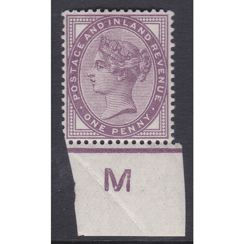 1d Lilac control M imperf single UNMOUNTED MINT