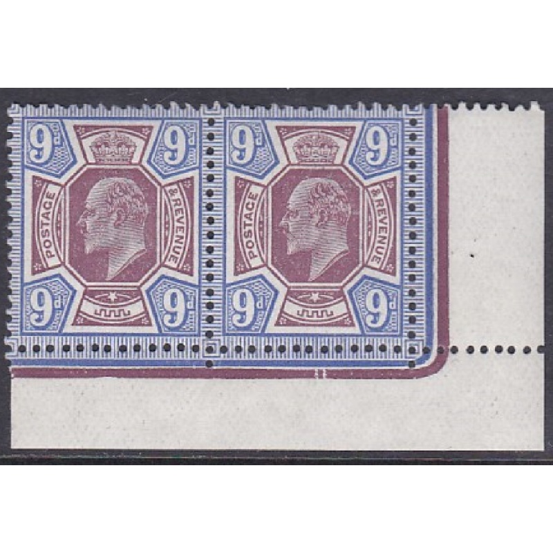 M41(3) sg307 Dull Reddish Purple  Blue DeLaRue date cuts r20 12 UNMOUNTED MINT