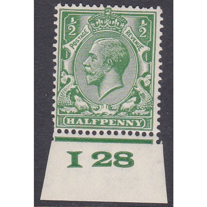 N33(5) d Dp Bright Green Block Cypher I28 imperf UNMOUNTED MINT MNH