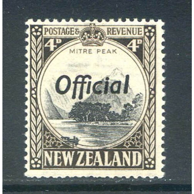 New Zealand 4d Black  Sepia SG0126a Mounted Mint