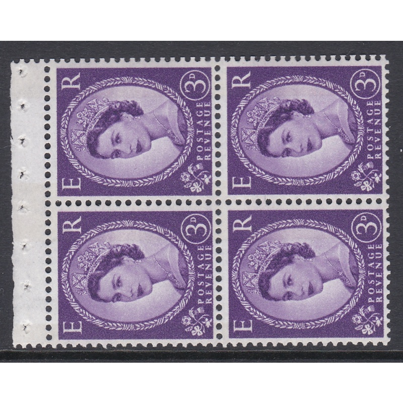 SB101 Wilding booklet pane White Wmk Crowns left Perf AP UNMOUNTED MNT