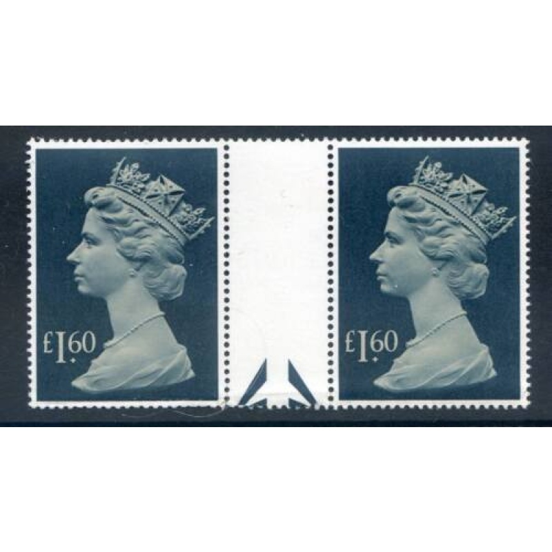 GB 1977 1.60 High Value Gutter Pair SG1026f Unmounted Mint