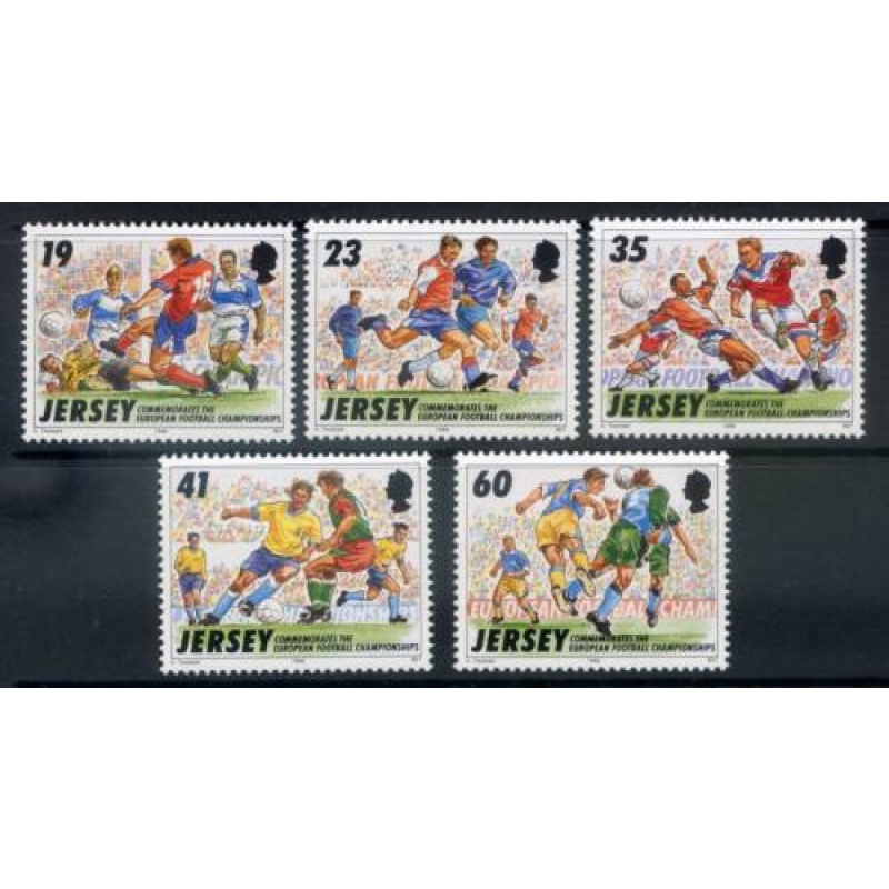 Jersey 1996 Football Set SG741 745 Unmounted Mint