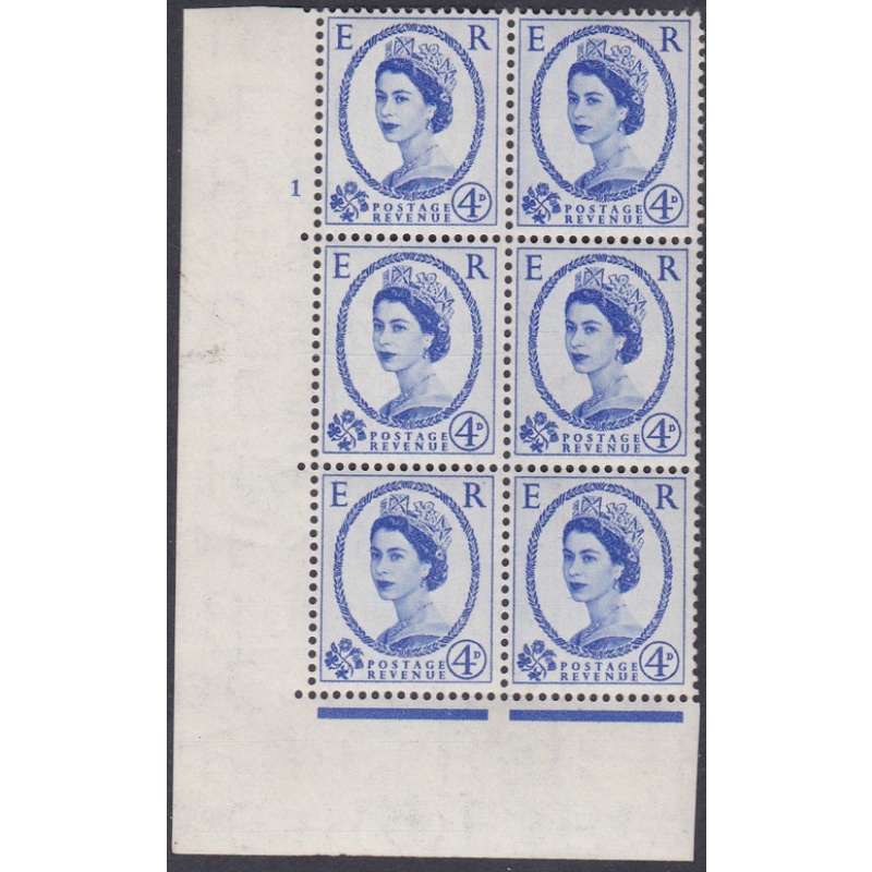 4d Wilding Edward Crown cyl 1 No Dot Perf A(E I) UNMOUNTED MINT