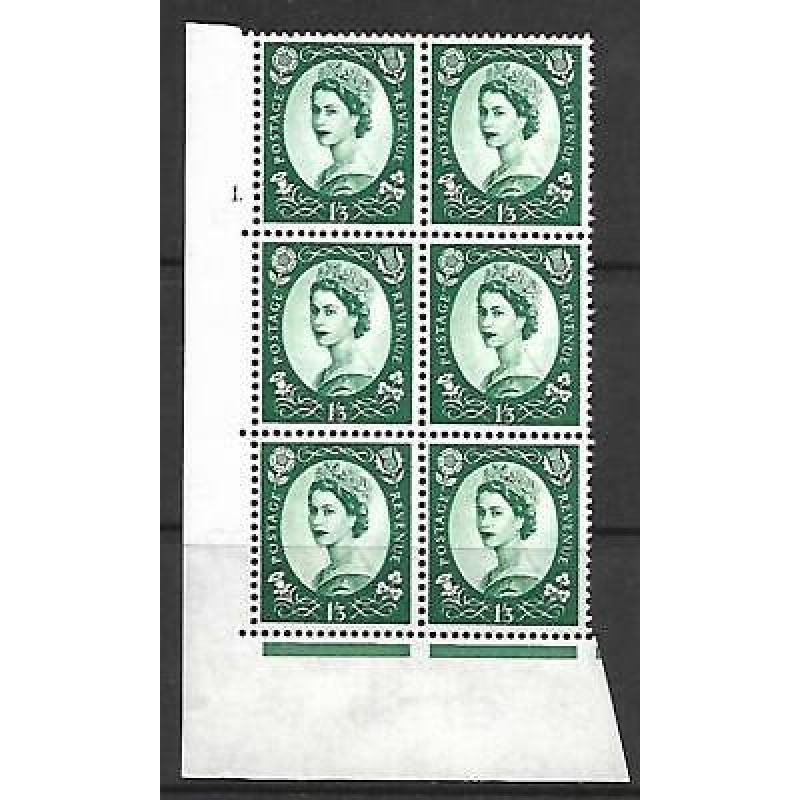 1 3 Wilding Multi Crown on White Cyl 1 Dot perf A(E I) UNMOUNTED MINT