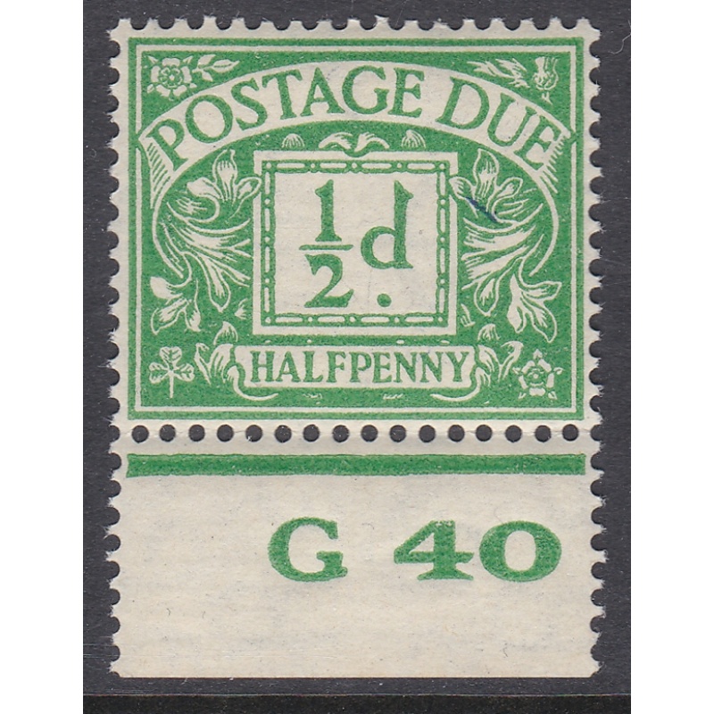 D27 d George VI Postage due Control G40 Perf Single Stamp UNMOUNTED MINT