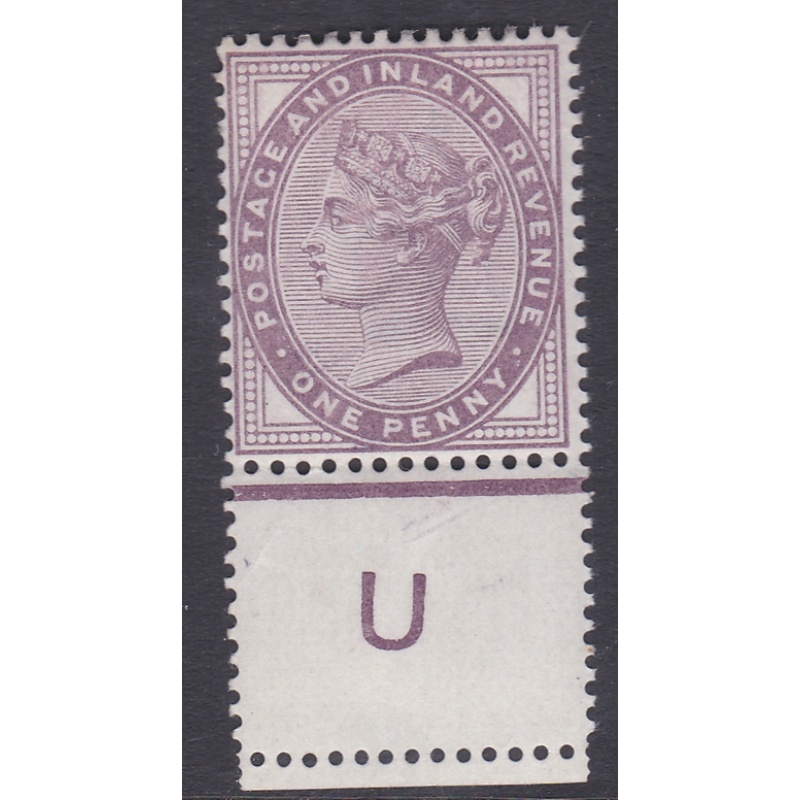 Sg 172 1d lilac control U perf  extra row of horiz perfs Single MOUNTED MINT