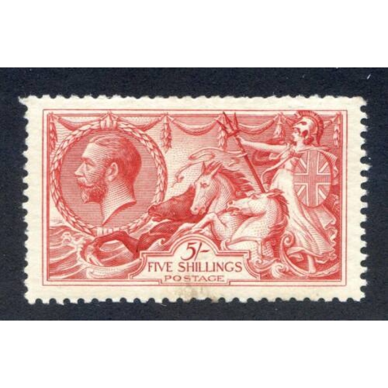 KGV 5 - Rose Red Seahorse SG416 Mounted Mint