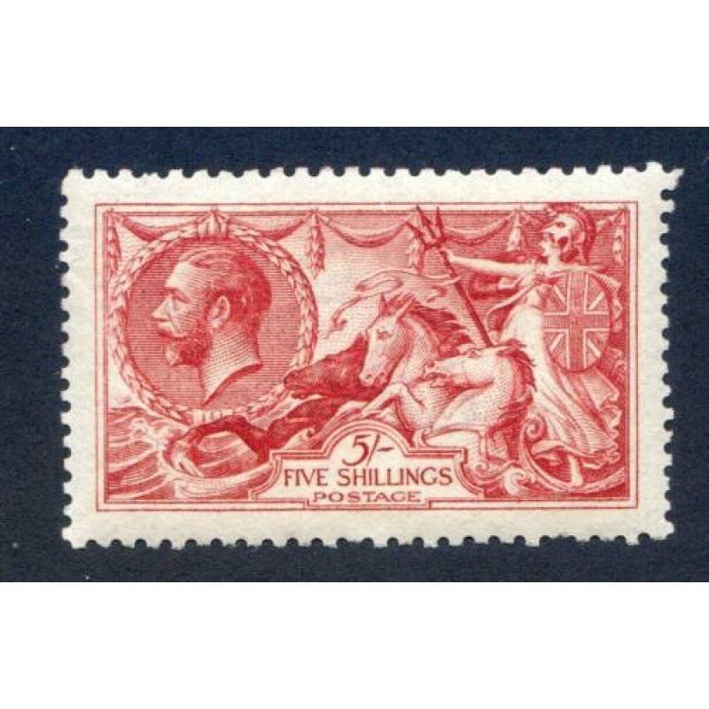 KGV 5 - Bright Carmine Seahorse SG409 Lightly Mounted Mint